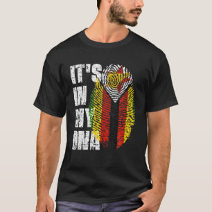 HET IS IN MIJN DNA Zimbabwe Flag Zimbabwean T-shirt