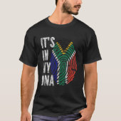 HET IS IN MIJN DNA Zuid-Afrikaanse vlag Flag Funny T-shirt (Voorkant)