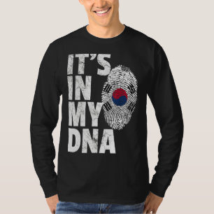 Het is in mijn Dna Zuid-Korea Koreaanse vlag Souve T-shirt