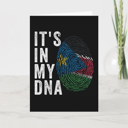 Het is in mijn DNA - Zuid-Soedan vlag Kaart (Voorkant)