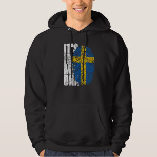 Het is in mijn DNA Zweden Graphic voor mannen Vrou Hoodie