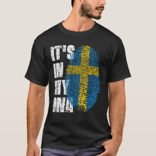 Het is in mijn dna Zweden vlag Zweeds T-shirt