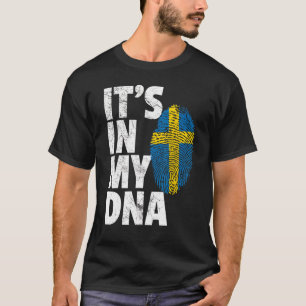 Het is in mijn dna Zweden Zweedse Mannen vrouwen T-shirt
