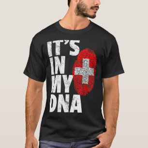 Het is in mijn dna Zwitsers Man vrouwen T-shirt