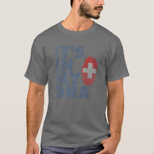 HET IS IN MIJN DNA Zwitsers Vlag kerst Gi T-shirt