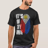 Het is in mijn Filippijnse vlag Filippijnse vlag T-shirt (Voorkant)