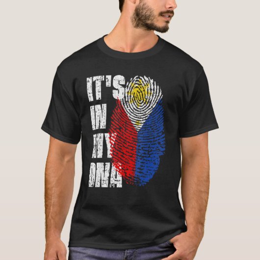 Het is in mijn Filippijnse vlag Filippijnse vlag T-shirt (Voorkant)