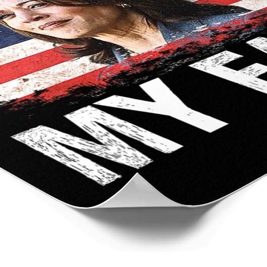 Het is in mijn gezicht grappig dat Kamala-Harris T Poster (Hoek)