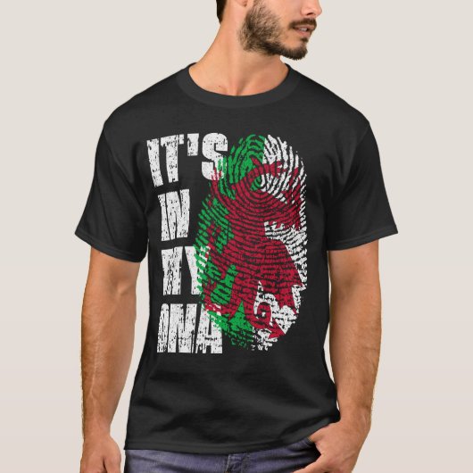 HET IS IN MY DNA Wales Flag Welsh T-shirt (Voorkant)