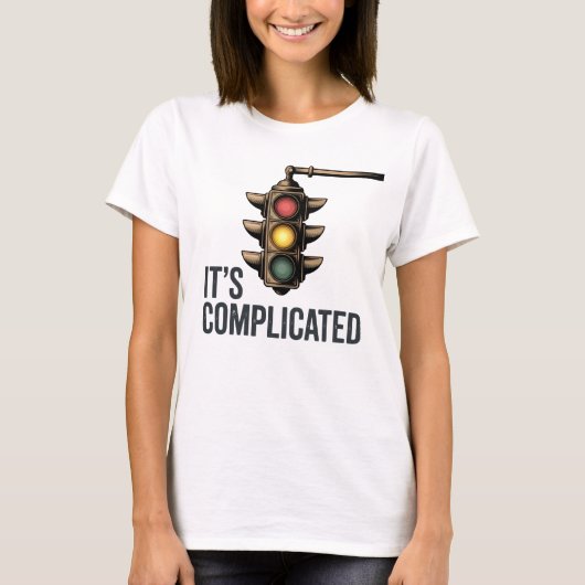 Het is ingewikkeld | Grappig ontwerp van liefde bi T-shirt (Voorkant)