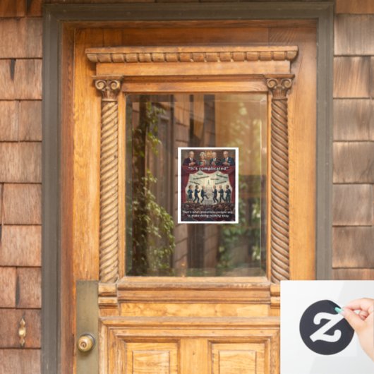 Het is ingewikkeld raamsticker (Huis Deur)