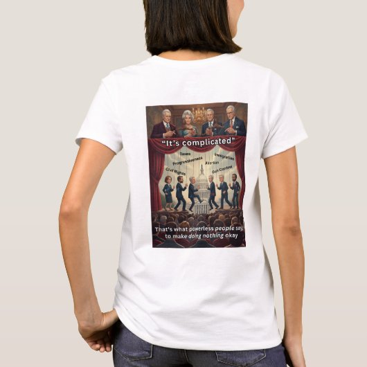 Het is ingewikkeld t-shirt (Achterkant)