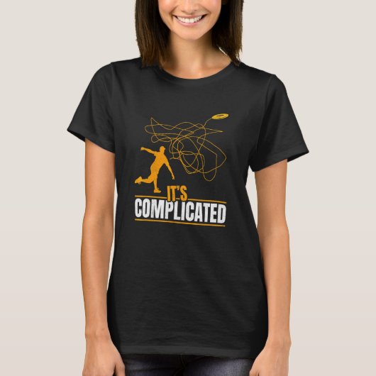 Het is ingewikkeld Ultimate Frisbee Golfer Golfen T-shirt (Voorkant)