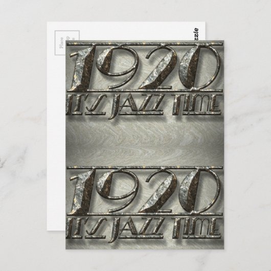 Het is Jazz Time 1920 Dance Music Billboard Briefkaart (Voorkant / Achterkant)