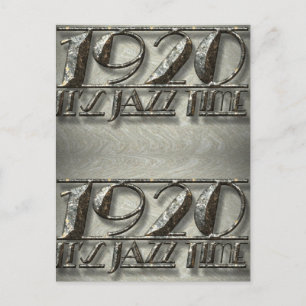 Het is Jazz Time 1920 Dance Music Billboard Briefkaart