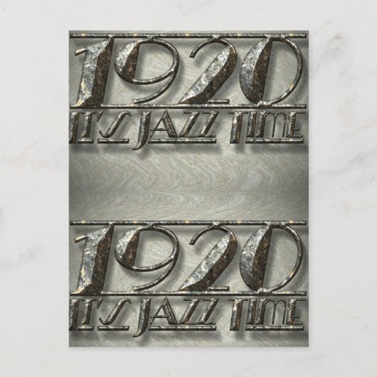 Het is Jazz Time 1920 Dance Music Billboard Briefkaart (Voorkant)