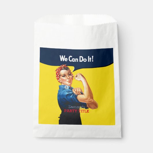 Het is je aangepaste Rosie-partij die dit aanpast Bedankzakje (Voorkant)