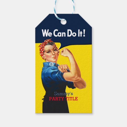 Het is je aangepaste Rosie-partij die dit aanpast Cadeaulabel (Voorkant)