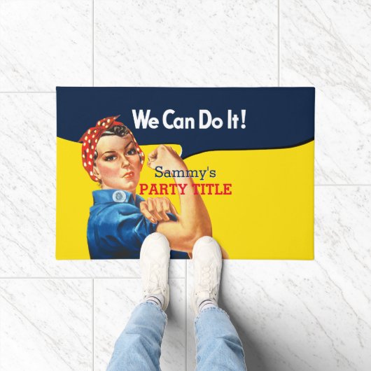 Het is je aangepaste Rosie-partij die dit aanpast Deurmat (Binnen)