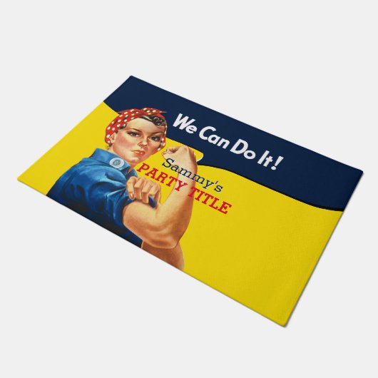 Het is je aangepaste Rosie-partij die dit aanpast Deurmat (Schuin)