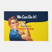 Het is je aangepaste Rosie-partij die dit aanpast Deurmat (Voorkant)