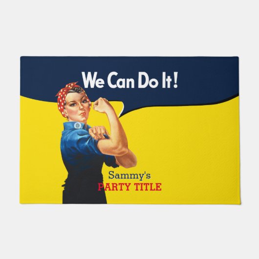 Het is je aangepaste Rosie-partij die dit aanpast Deurmat (Voorkant)