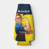 Het is je aangepaste Rosie-partij die dit aanpast Flesjeskoeler (Voorkant)