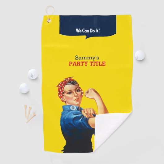 Het is je aangepaste Rosie-partij die dit aanpast Golfhanddoek (Insitu)