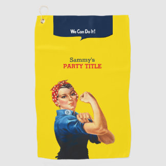 Het is je aangepaste Rosie-partij die dit aanpast Golfhanddoek