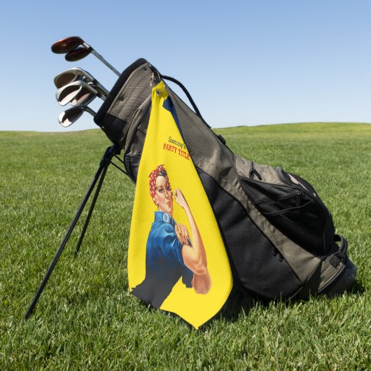 Het is je aangepaste Rosie-partij die dit aanpast Golfhanddoek (Groen)