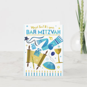 Het is je Bar Mitzvah! Vouwkaart Kaart