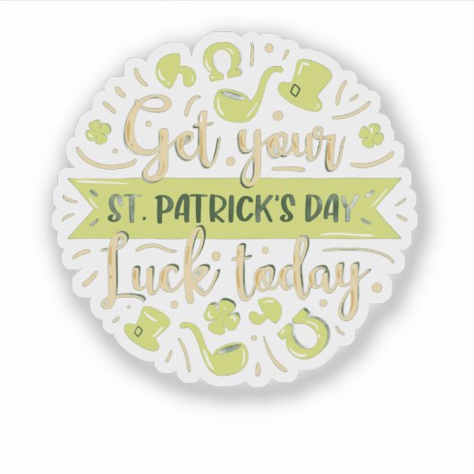 Het is je Geluksdag, St. Patrick's Day Essentials  Sticker (Voorkant)