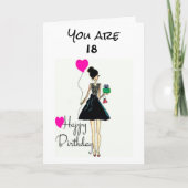 **HET IS JE GROTE DAG!!!!** JE BENT ***18*** KAART (Voorkant)