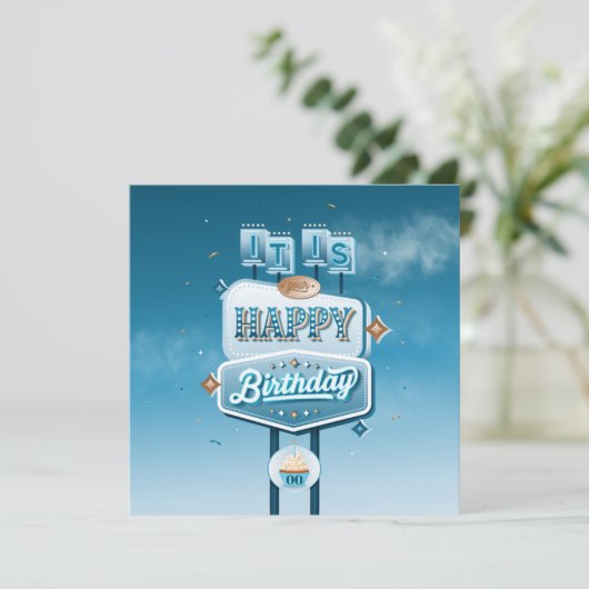 Het is je Happy Birthday Flat Kaart (Staand voorkant)