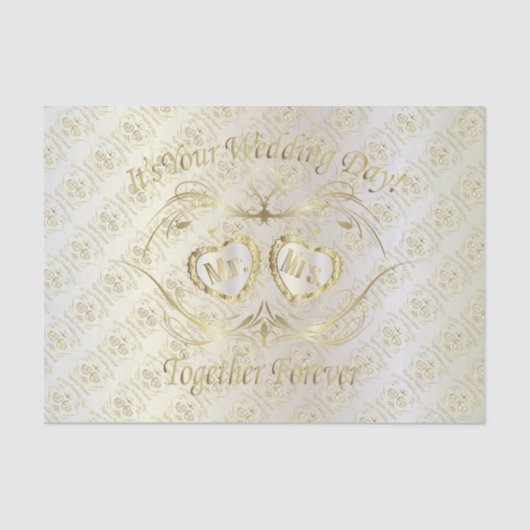 Het is je huwelijksdag tissuepapier (Voorkant)