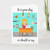 HET IS JE LAATSTE DAG! GELUKKIG ** PENSIOEN ** KAA KAART (Voorkant)