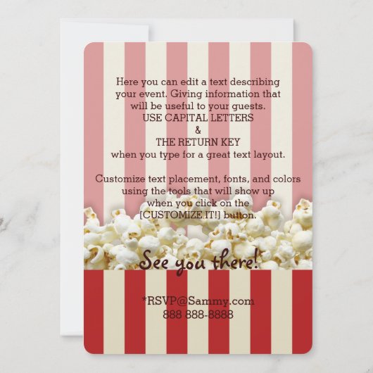 Het is je persoonlijke partijaanbod. kaart (Achterkant)