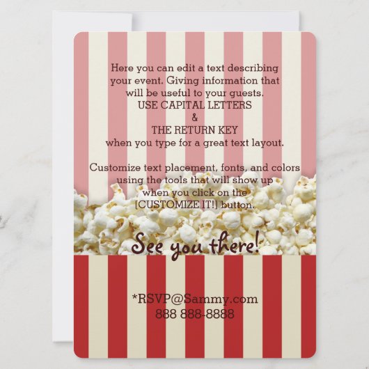 Het is je persoonlijke partijaanbod. kaart (Achterkant)