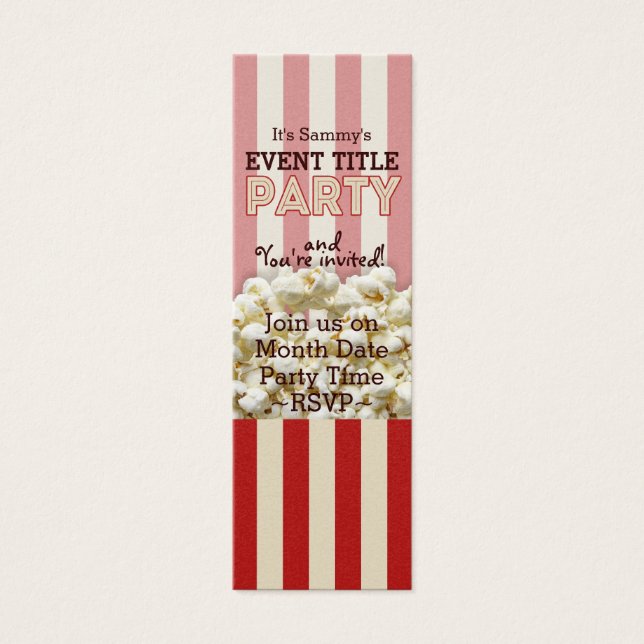 Het is je persoonlijke partijaanbod. mini visitekaartjes (Voorkant)