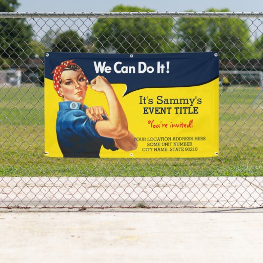 Het is je persoonlijke Rosie Party-signaal Spandoek (Insitu)