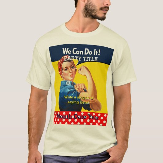 Het is je Rosie-feest T-shirt Personaliseer het (Voorkant)