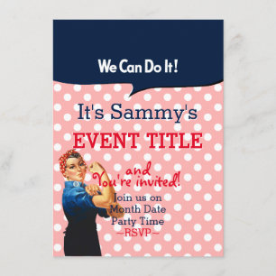 Het is je Rosie Party 12 regels 2-zijdig tussenvoe Informatiekaartje