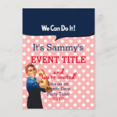 Het is je Rosie Party 12 regels 2-zijdig tussenvoe Informatiekaartje (Voorkant)