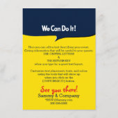 Het is je Rosie Party 12 regels 2-zijdig tussenvoe Informatiekaartje (Achterkant)