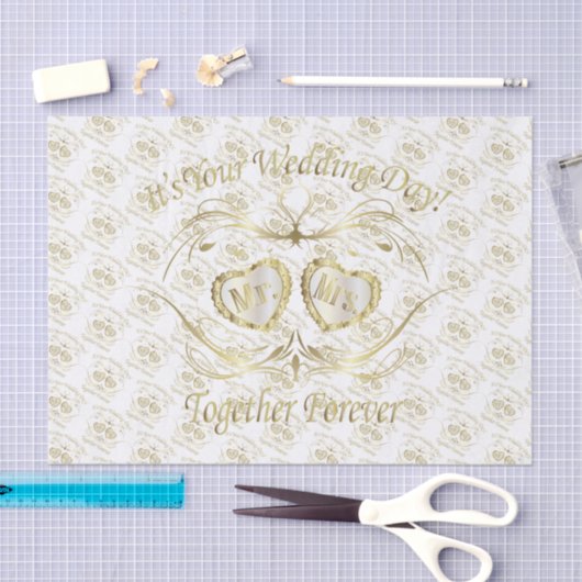 Het is je trouwdag - Goud Tissuepapier (Craft)