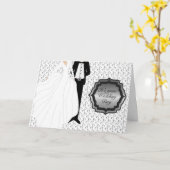 Het is je trouwdag groet - Zilver Kaart (Gele Bloem)