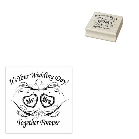 Het is je trouwdag - Manuscript Rubberstempel (Gestempeld)