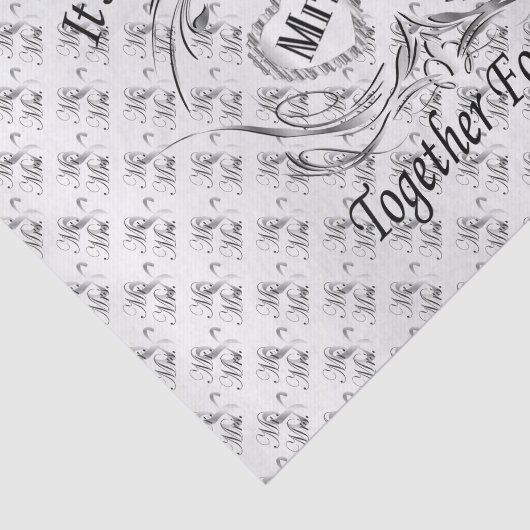 Het is je trouwdag - Zilver Tissuepapier (Detail)
