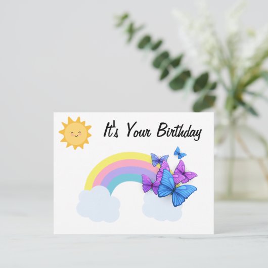 Het is je verjaardag briefkaart (Staand voorkant)