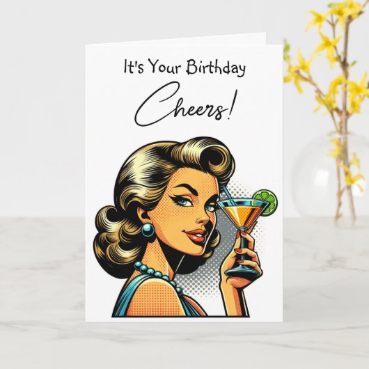 Het is je verjaardag! Cheers! Kaart (Gele Bloem)